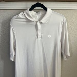 White Lululemon sport logo polo